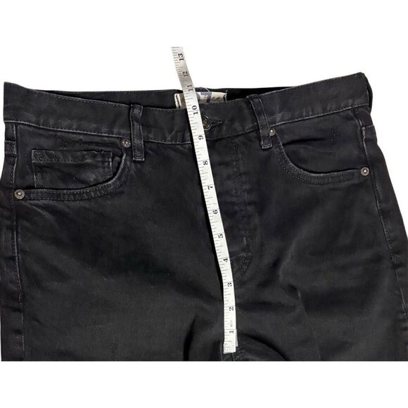 We the Free People Jeans Sz 27 Faded Black Bren Boyfriend Distressed Button Fly - Picture 5 of 7